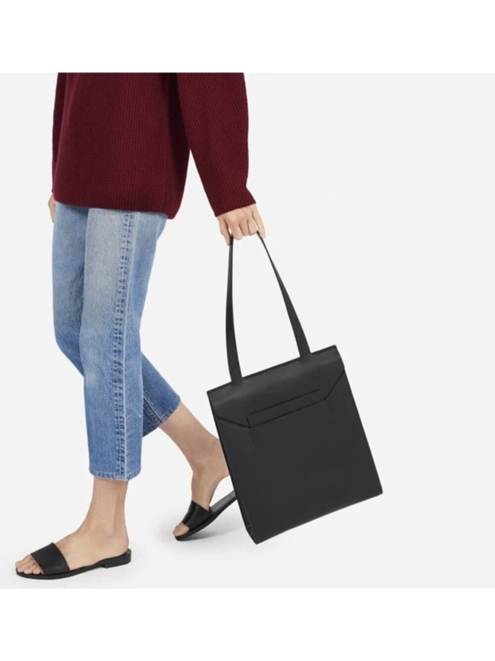 Everlane Women's E1 Black Leather Tote Bag